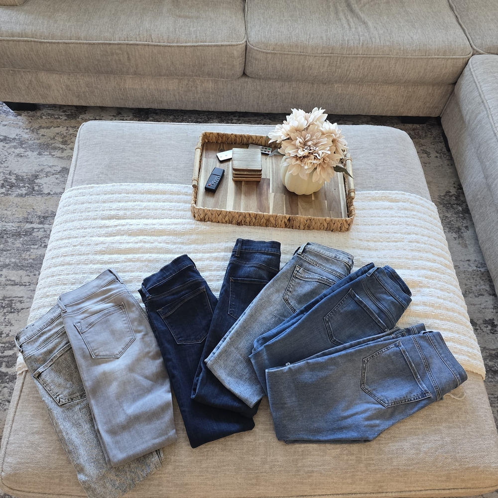 Express Women's Skinny Jeans in Blue and Gray